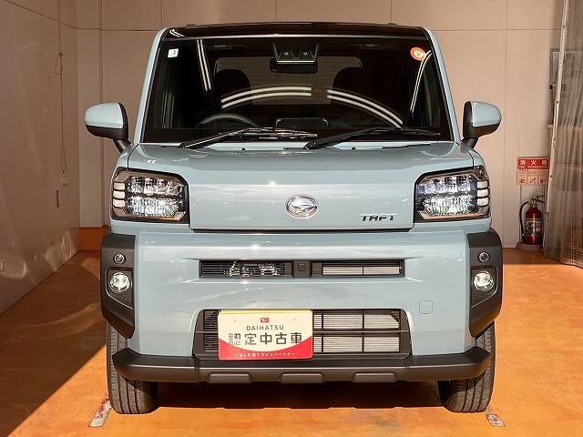 タフト Gターボ サポカーSワイド適合 スカイフィールトップ Bカメラ 電動パーキングブレーキ 全車速追従機能付ACC ステアリングスイッチ シートヒーター USB接続端子 Pスタート コーナーセンサー キーフリー(4枚目)