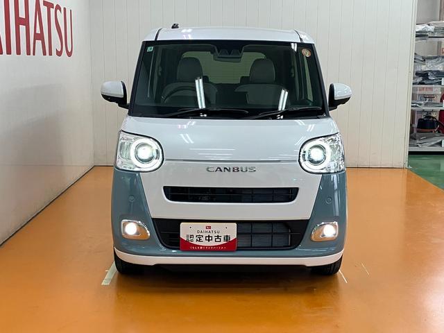 ムーヴキャンバス ストライプスＧ　サポカーＳワイド適合　パノラマモニター対応　ＵＳＢ接続端子　電動パーキングブレーキ　シートヒーター　両側オートスライドドア　Ｐスタート　全車速追従機能付ＡＣＣ　キーフリー　ホッとカップホルダー（4枚目）