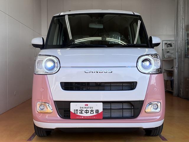 ムーヴキャンバス ストライプスＧ　サポカーＳワイド適合　ＵＳＢ接続端子　電動パーキングブレーキ　パノラマモニター対応　シートヒーター　両側オートスライドドア　Ｐスタート　ステアリングスイッチ　コーナーセンサー　キーフリー（4枚目）