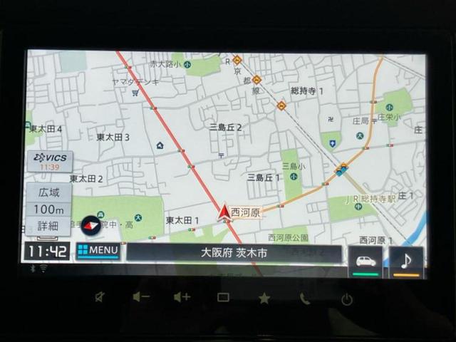 スペーシア ハイブリッドＸ　保証書／純正　９インチ　メモリーナビ／セーフティサポート（スズキ）／両側電動スライドドア／シートヒーター　前席／全方位モニター用カメラ／車線逸脱防止支援システム　衝突被害軽減システム　全周囲カメラ（10枚目）
