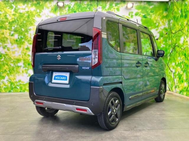 スペーシアギア ハイブリッドＸＺターボ　新品タイヤ／保証書／純正　９インチ　ＳＤナビ／セーフティサポート（スズキ）／両側電動スライドドア／シートヒーター　前席／全方位モニター／車線逸脱防止支援システム／ヘッドランプ　ＬＥＤ　全周囲カメラ（3枚目）