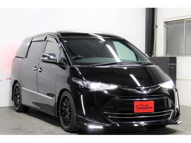 エスティマ アエラス プレミアム サンルーフ/TRDエアロ/社外19AW/ローダウン/後席モニター/両側パワスラ/電動リアゲート/クルコン/地デジ/Bluetooth/バックカメラ/プッシュスタート/スマートキー(54枚目)