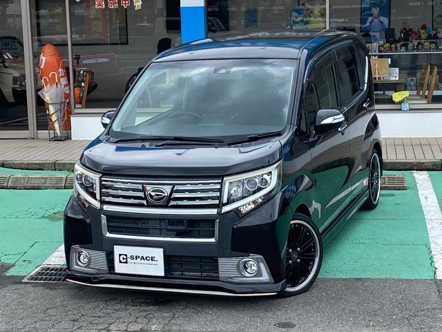 ムーヴ カスタム　ＲＳ　ハイパーＳＡＩＩ　社外ナビ　バックカメラ　ＬＥＤヘッドライト　ワンセグＴＶ　革巻きステアリング　ドラレコ（2枚目）