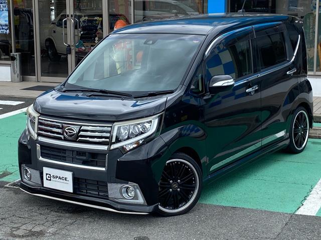 ムーヴ カスタム　ＲＳ　ハイパーＳＡＩＩ　社外ナビ　バックカメラ　ＬＥＤヘッドライト　ワンセグＴＶ　革巻きステアリング　ドラレコ（3枚目）