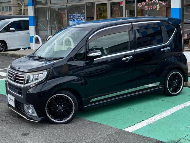 ムーヴ カスタム　ＲＳ　ハイパーＳＡＩＩ　社外ナビ　バックカメラ　ＬＥＤヘッドライト　ワンセグＴＶ　革巻きステアリング　ドラレコ（4枚目）