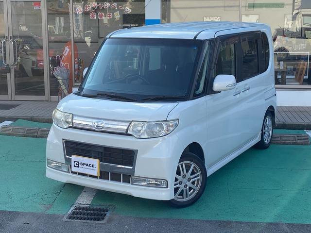 タント カスタムVセレクション 車検R8年6月まで 社外ナビ 地デジTV 14インチ純正アルミ オートエアコン 左側スライドドア 革巻ステアリング(2枚目)