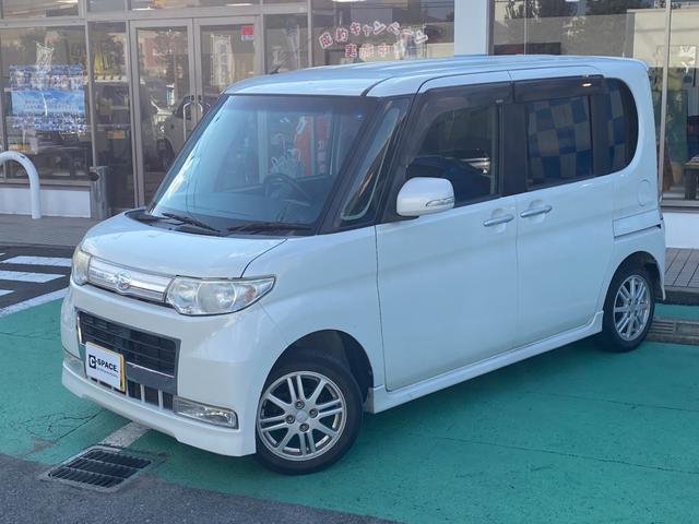 タント カスタムVセレクション 車検R8年6月まで 社外ナビ 地デジTV 14インチ純正アルミ オートエアコン 左側スライドドア 革巻ステアリング(3枚目)