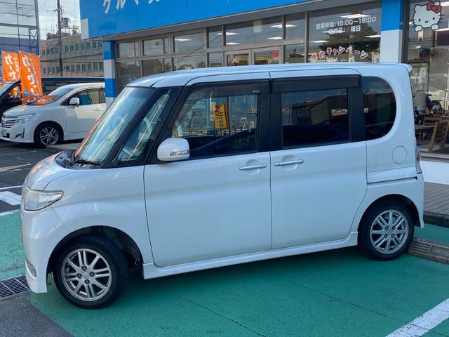 タント カスタムVセレクション 車検R8年6月まで 社外ナビ 地デジTV 14インチ純正アルミ オートエアコン 左側スライドドア 革巻ステアリング(4枚目)