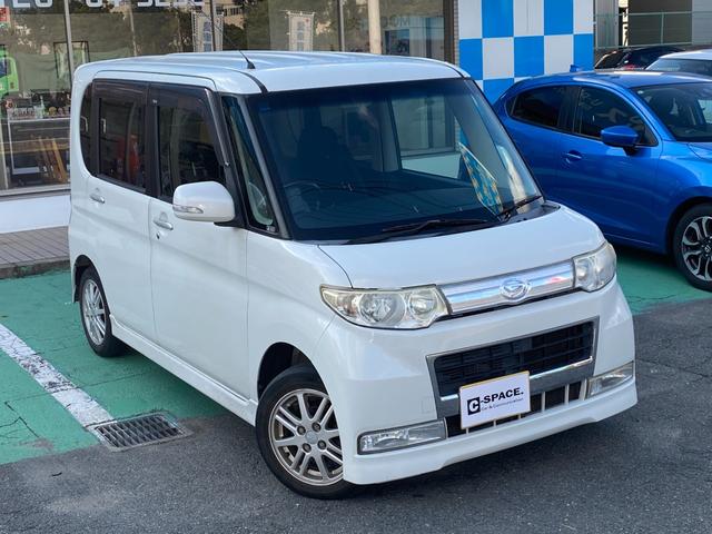 タント カスタムVセレクション 車検R8年6月まで 社外ナビ 地デジTV 14インチ純正アルミ オートエアコン 左側スライドドア 革巻ステアリング(6枚目)