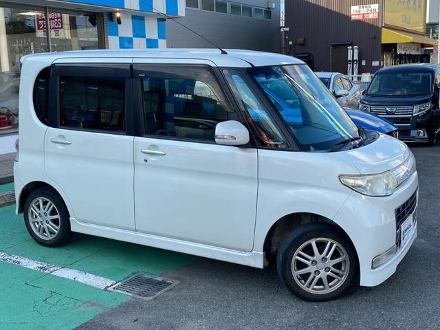 タント カスタムVセレクション 車検R8年6月まで 社外ナビ 地デジTV 14インチ純正アルミ オートエアコン 左側スライドドア 革巻ステアリング(8枚目)