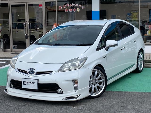 プリウス G モデリスタフルエアロ バックカメラ クルコン パワーシート ETC ドラレコ アルパインナビ ハーフレザー 社外18インチアルミ 地デジTV スマートキー(2枚目)