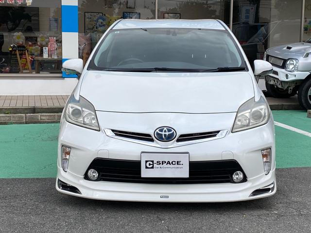 プリウス G モデリスタフルエアロ バックカメラ クルコン パワーシート ETC ドラレコ アルパインナビ ハーフレザー 社外18インチアルミ 地デジTV スマートキー(5枚目)