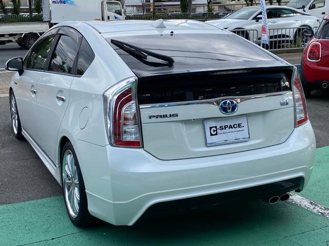 プリウス G モデリスタフルエアロ バックカメラ クルコン パワーシート ETC ドラレコ アルパインナビ ハーフレザー 社外18インチアルミ 地デジTV スマートキー(9枚目)