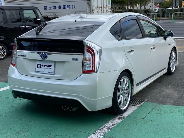 プリウス G モデリスタフルエアロ バックカメラ クルコン パワーシート ETC ドラレコ アルパインナビ ハーフレザー 社外18インチアルミ 地デジTV スマートキー(12枚目)