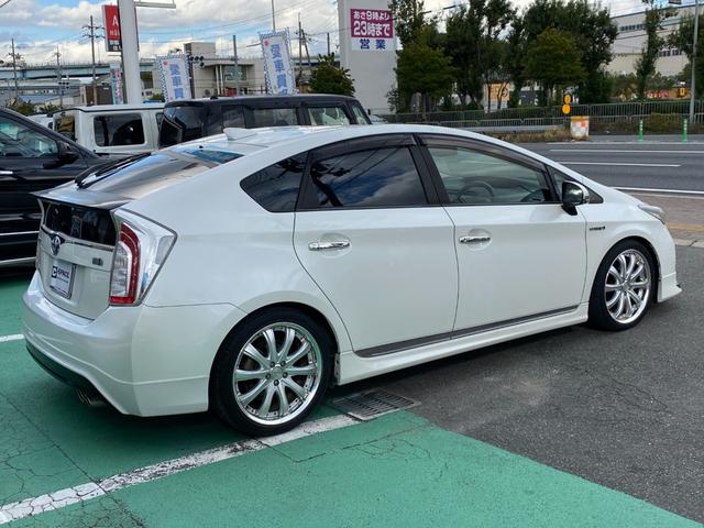 プリウス G モデリスタフルエアロ バックカメラ クルコン パワーシート ETC ドラレコ アルパインナビ ハーフレザー 社外18インチアルミ 地デジTV スマートキー(13枚目)