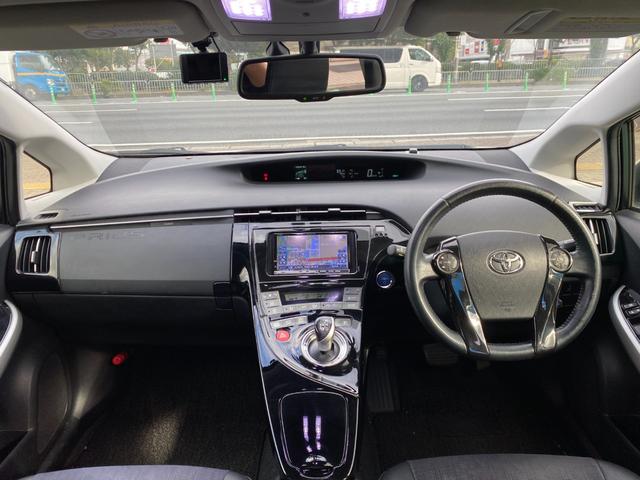 プリウス G モデリスタフルエアロ バックカメラ クルコン パワーシート ETC ドラレコ アルパインナビ ハーフレザー 社外18インチアルミ 地デジTV スマートキー(14枚目)