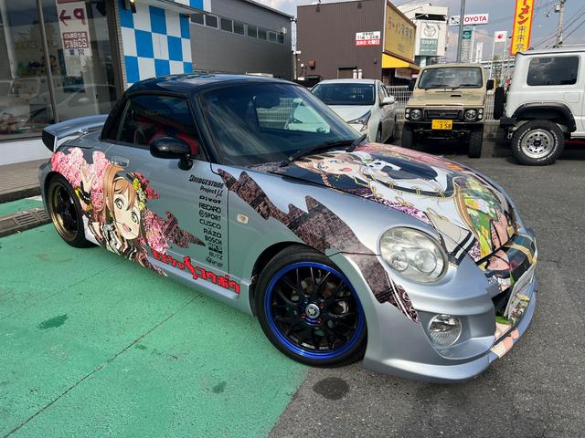 コペン アクティブトップ　痛車　ドライブレコーダー　ＥＴＣ　ナビ　キーレスエントリー　ＡＴ　ＡＢＳ　アルミホイール　エアコン　パワーウィンドウ（4枚目）