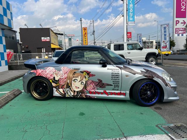 コペン アクティブトップ　痛車　ドライブレコーダー　ＥＴＣ　ナビ　キーレスエントリー　ＡＴ　ＡＢＳ　アルミホイール　エアコン　パワーウィンドウ（7枚目）