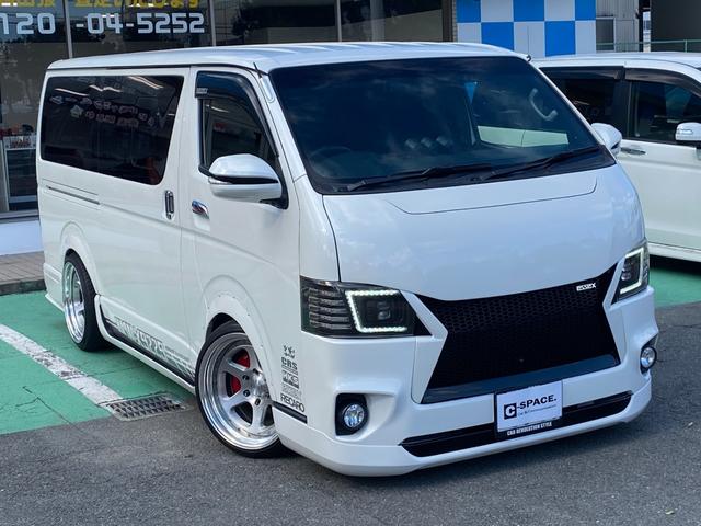 ハイエースバン ロングスーパーGL HKSスーパーチャージャー HKSF-CONiS HKSマフラー Pivotスロットルコントローラー essex19インチアルミ バットフェイスボンネット フルエアロ 前置きインタークーラー キーレス(8枚目)