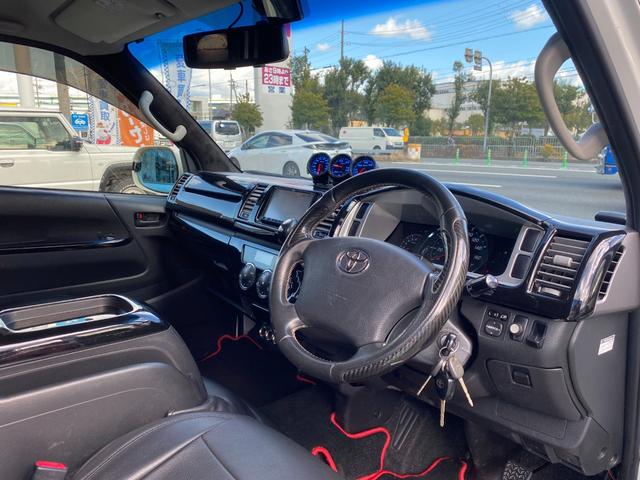 ハイエースバン ロングスーパーGL HKSスーパーチャージャー HKSF-CONiS HKSマフラー Pivotスロットルコントローラー essex19インチアルミ バットフェイスボンネット フルエアロ 前置きインタークーラー キーレス(16枚目)