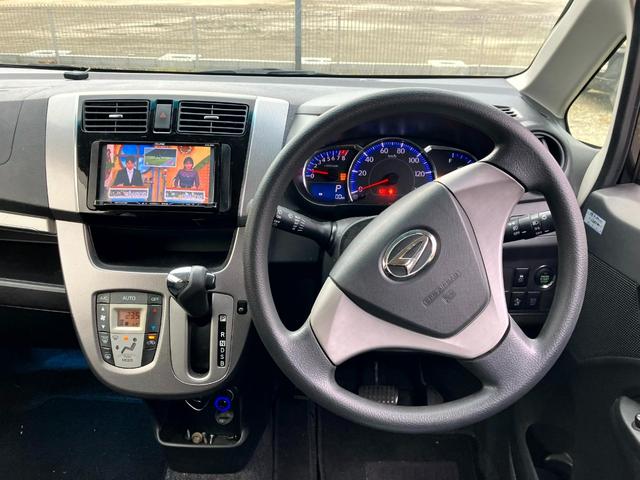 ムーヴ カスタム X SA スマートアシスト タイミングチェーン 社外ナビ・フルセグTV・バックモニター・Bluetooth ETC プッシュスタート スマートキー 純正14インチアルミ エコアイドル ウインカー付電動格納ミラー(10枚目)