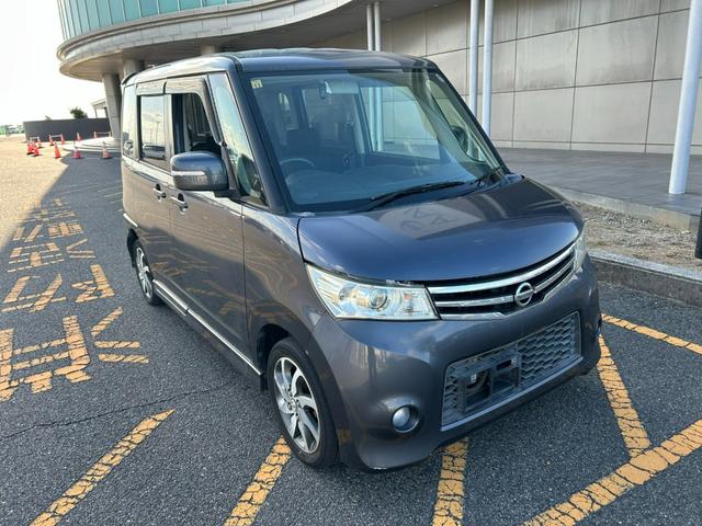 ルークス ハイウェイスターターボ　タイミングチェーン　両側パワースライドドア　社外ナビ・ワンセグＴＶ・バックモニター　スマートキー２個　プッシュスタート　純正１４インチアルミ　ＨＩＤヘッドライト　オートライト　フォグ　オートエアコン（2枚目）