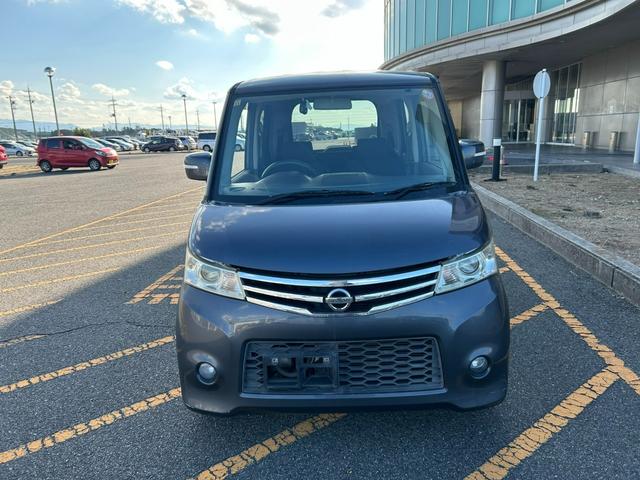 ルークス ハイウェイスターターボ　タイミングチェーン　両側パワースライドドア　社外ナビ・ワンセグＴＶ・バックモニター　スマートキー２個　プッシュスタート　純正１４インチアルミ　ＨＩＤヘッドライト　オートライト　フォグ　オートエアコン（3枚目）