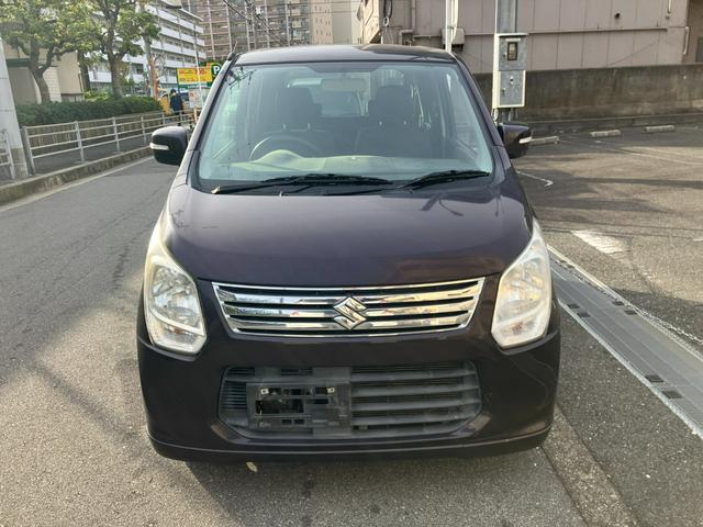 ワゴンR FXリミテッド タイミングチェーン 社外ナビ・フルセグTV・Bluetooth プッシュスタート スマートキー HIDヘッドライト 純正14インチアルミ オートライト ウインカー付電動格納ミラー オートエアコン(3枚目)