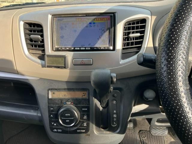 ワゴンR FXリミテッド タイミングチェーン 社外ナビ・フルセグTV・Bluetooth プッシュスタート スマートキー HIDヘッドライト 純正14インチアルミ オートライト ウインカー付電動格納ミラー オートエアコン(12枚目)