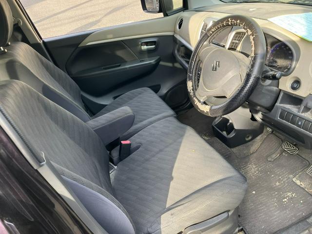 ワゴンR FXリミテッド タイミングチェーン 社外ナビ・フルセグTV・Bluetooth プッシュスタート スマートキー HIDヘッドライト 純正14インチアルミ オートライト ウインカー付電動格納ミラー オートエアコン(14枚目)