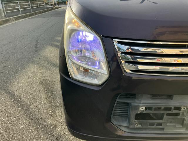 ワゴンR FXリミテッド タイミングチェーン 社外ナビ・フルセグTV・Bluetooth プッシュスタート スマートキー HIDヘッドライト 純正14インチアルミ オートライト ウインカー付電動格納ミラー オートエアコン(21枚目)