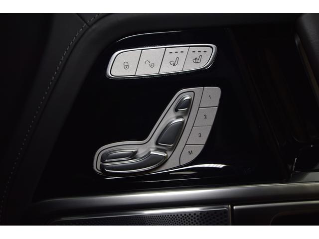 Gクラス G400d マヌファクトゥーアエディション 純正G63 22AW ブラバス製Fスポイラー G63仕様フロントバンパー ぱなめりかブラックラッピング 電動サイドステップ ガラススライディングルーフ ブルメスター ブラック&グレーレザーシート(35枚目)