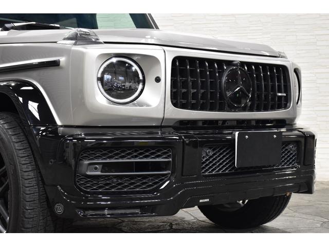 Gクラス G400d マヌファクトゥーアエディション 純正G63 22AW ブラバス製Fスポイラー G63仕様フロントバンパー ぱなめりかブラックラッピング 電動サイドステップ ガラススライディングルーフ ブルメスター ブラック&グレーレザーシート(39枚目)