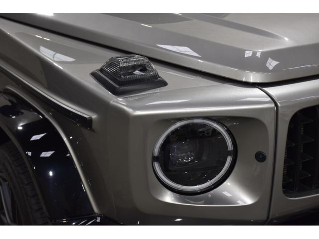 Gクラス G400d マヌファクトゥーアエディション 純正G63 22AW ブラバス製Fスポイラー G63仕様フロントバンパー ぱなめりかブラックラッピング 電動サイドステップ ガラススライディングルーフ ブルメスター ブラック&グレーレザーシート(40枚目)