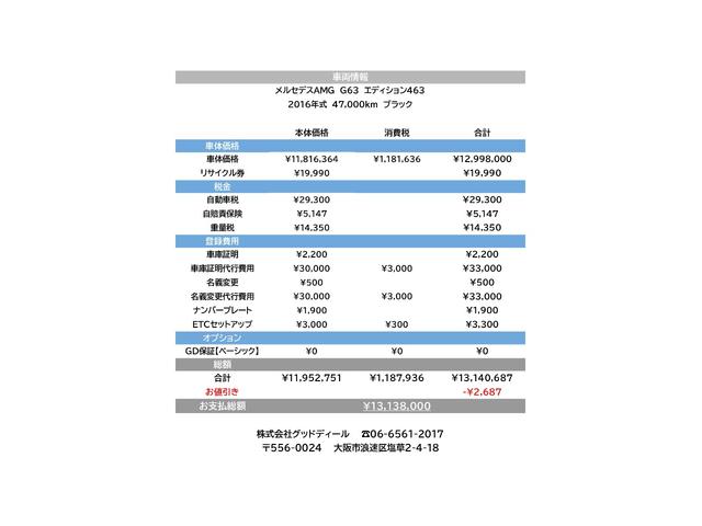 Gクラス G63 エディション463(3枚目)