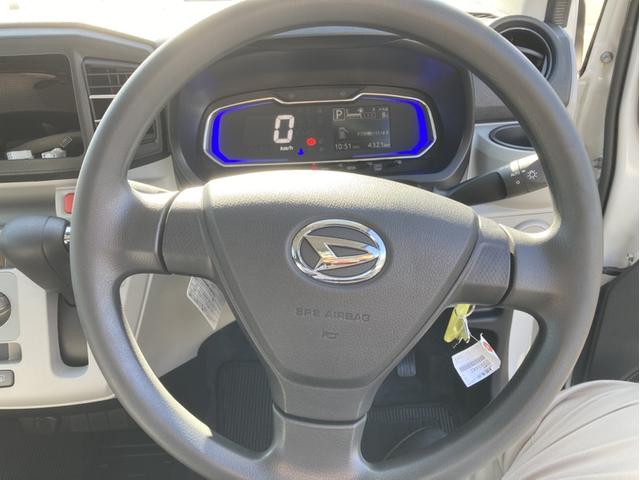 ミライース Ｘ　ＳＡＩＩＩ　１４インチフルホイールキャップ　ＬＥＤヘッドランプ　電動格納式（カラード）ドアミラー　自発光式デジタルメーターブルーイルミネーションメーター　マニュアルエアコン（ダイヤル式）　キーレスエントリー（15枚目）