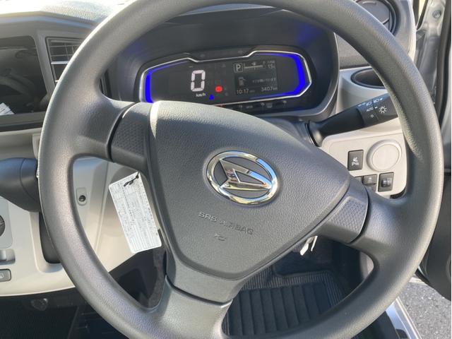 ミライース Ｘ　ＳＡＩＩＩ　１４インチフルホイールキャップ　ＬＥＤヘッドランプ　電動格納式（カラード）ドアミラー　自発光式デジタルメーターブルーイルミネーションメーター　マニュアルエアコン（ダイヤル式）　キーレスエントリー（14枚目）