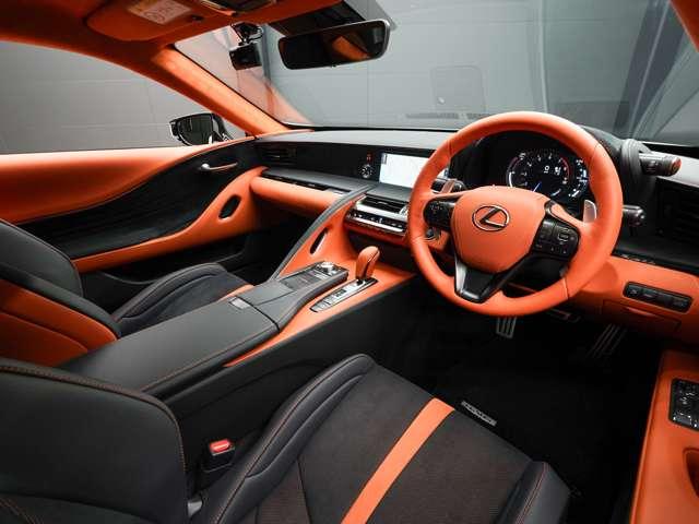 LC LC500 Sパッケージ 令和4年11月後期モデル/走行3200キロ/1オーナー車/禁煙車/屋内保管/LEXUSセーフティシステム+/オレンジ内装/OP21in鍛造ホイール/CFRPルーフ/トルセンLSD/HUD/ETC2.0(14枚目)