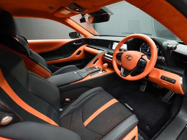 LC LC500 Sパッケージ 令和4年11月後期モデル/走行3200キロ/1オーナー車/禁煙車/屋内保管/LEXUSセーフティシステム+/オレンジ内装/OP21in鍛造ホイール/CFRPルーフ/トルセンLSD/HUD/ETC2.0(66枚目)