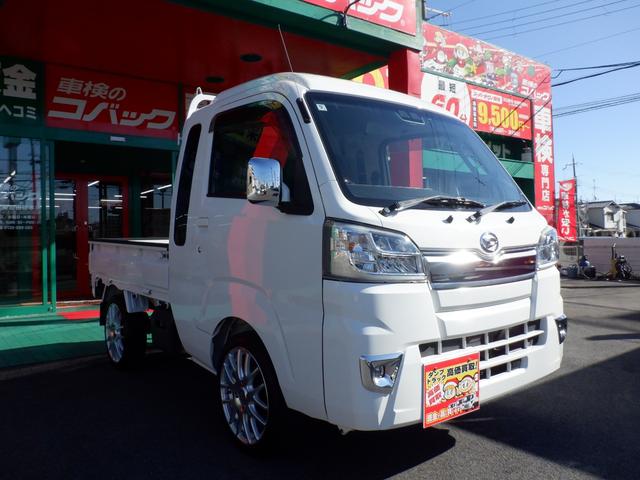 ハイゼットトラック ジャンボ 4AT ナビTVバックカメラETC ブラウン&木目 奈良県産ワンオーナー2WD オートマ レザー調ブラウンシートカバー&キャビンラゲッジ 木目コンビステアリング&木目インパネ 社外アルミ キーレスキー LEDヘッド&フォグ メッキミラーカバー(6枚目)