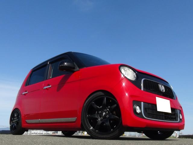 ホンダ ｎ ｏｎｅ その他 プレミアムツアラーターボｌツートン 車高調ｍｉｎｉ１６インチ 赤黒ツートンプレミアムツアラーベース ウッドインテリア仕様 空気清浄機 ｔｅｉｎ車高調 ｍｉｎｉ６ ５ｊワイドホイル ワイドフェンダー加工 パドルシフト 地デジ