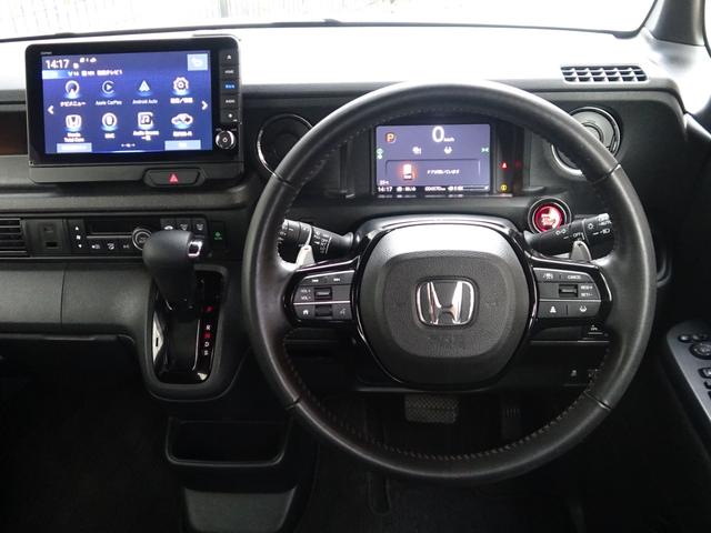 Ｎ－ＢＯＸカスタム ターボ白黒ツートンカラー９型ナビ全方位カメラ１７インチ車高調　・ＯＰ全方位カメラ・９インチＴＶナビ・車高調・１７インチワイドホイル・ワイドフェンダー加工・シートヒーター付ハーフレザー調シート・シートバックテーブル・両側電動スライド・電子パーキング・ドラレコ（23枚目）