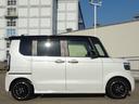 Ｎ－ＢＯＸカスタム 現行ターボコーディネートスタイル白黒ツートンホンダセンシング　９インチＴＶナビ・パールホワイト＆ブラックルーツ・シートヒーター付フルレザー調シート・両側電動スライド・シートバックテーブル・レザーステアリング・バックカメラ・オートクルーズ・ドラコ・ＬＥＤフォグ（5枚目）