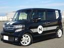 後期最終型のＧターボＬ４ＷＤベースの白黒モノトーンのカッコカワイイレーシーカスタム仕様の完成です★豪華装備のシートヒーターに衝突回避ブレーキＣＴＢＡもセットしています★両側電動スライドドア付きです★