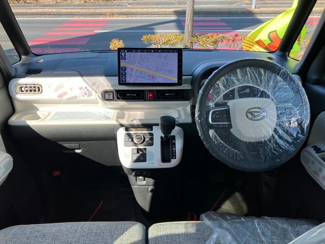 ムーヴキャンバス ストライプスＧターボ　１４インチフルホイールキャップ　ＬＥＤヘッドランプ　ＬＥＤフォグランプ　ホっとカップホルダー　両側パワースライドドア　キーフリーシステム　プッシュボタンスタート　ＵＶカットガラス（19枚目）