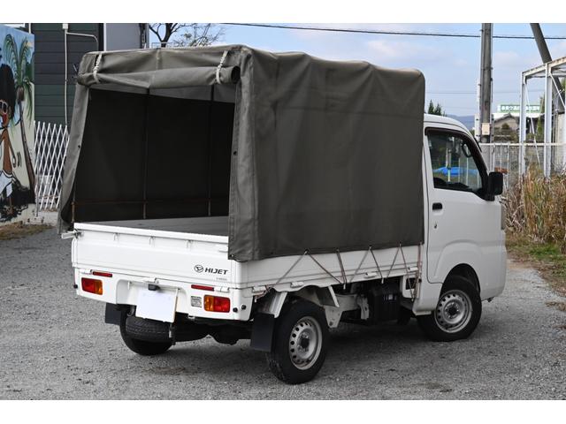 ハイゼットトラック スタンダード　ユーザー買取　幌付き　５速マニュアル車　ＥＴＣ　キー２本　走行３３５２５ｋｍ　エアコン　パワステ　チューナー　幌車　車検２年受渡（12枚目）