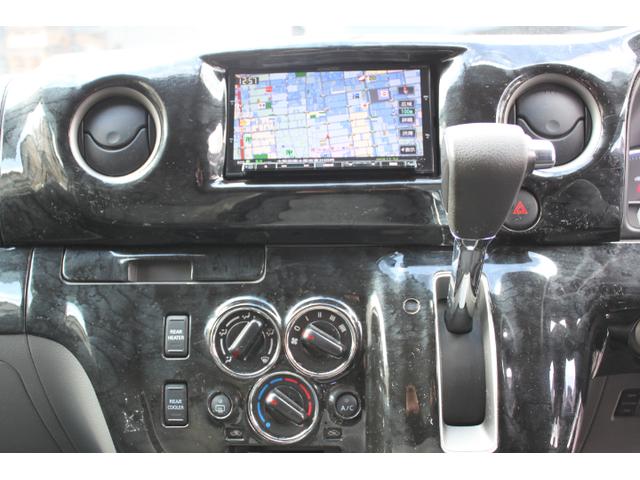 NV350キャラバンバン ロングライダープレミアムGXターボ PS PW AT 後席エアコン TVナビ ETC Dレコ レーダー バックカメラ 後席モニター シートカバー ベッドキット ローダウン 外品AW 両側スライドドア(15枚目)