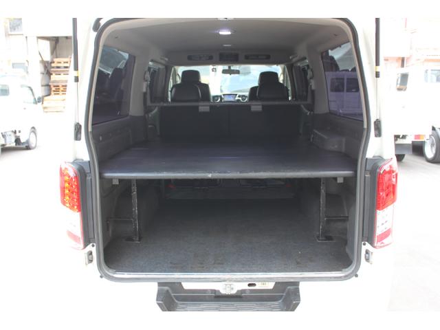 NV350キャラバンバン ロングライダープレミアムGXターボ PS PW AT 後席エアコン TVナビ ETC Dレコ レーダー バックカメラ 後席モニター シートカバー ベッドキット ローダウン 外品AW 両側スライドドア(20枚目)