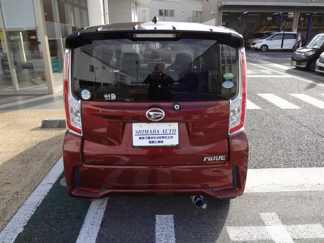 ムーヴ カスタム　Ｘ　ＳＡ　ナビ　フルセグＴＶ　バックカメラ　ＥＴＣ　前後ドライブレコーダー　ＬＥＤヘッドライト　外アルミ　外マフラー　ローダウン　衝突軽減ブレーキ　スマートキー（4枚目）