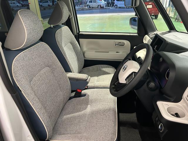 ムーヴキャンバス ストライプスＧ　電動パーキング　プッシュボタンスタ－ト　両側電動スライドドア　コ－ナ－センサ－　衝突被害軽減ブレーキ　アイドリングストップ機能　シ－トヒ－タ－　パノラマモニタ－対応　ＬＥＤヘッドライト（34枚目）